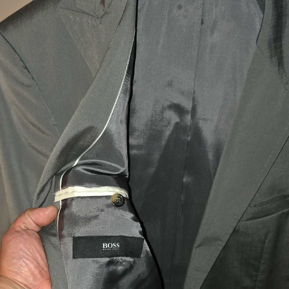 BOSS Men's Gray Suit Blazer